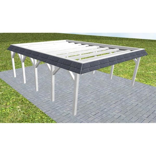 JODA Carport Grömitz MO Select Walmblende, Flachdach ohne Bedachung