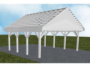 JODA Carport Mölln KO Select Satteldach, ohne Rinne, ohne Pfannen