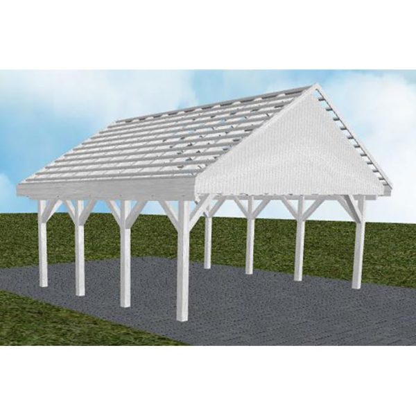 JODA Carport Mölln KO Select Satteldach, ohne Rinne, ohne Pfannen
