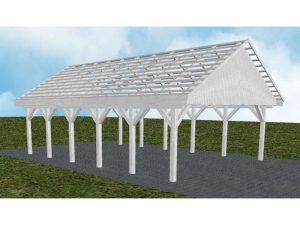 JODA Carport Mölln LO Select Satteldach, ohne Rinne, ohne Pfannen
