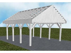 JODA Carport Minden KO Select Satteldach, ohne Rinne, ohne Pfannen