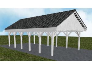 JODA Carport Minden LD Select Satteldach, incl. Pfannen und Rinne