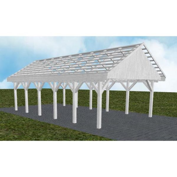 JODA Carport Minden LO Select Satteldach, ohne Rinne, ohne Pfannen