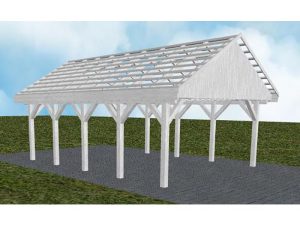 JODA Carport Minden MO Select Satteldach, ohne Rinne, ohne Pfannen