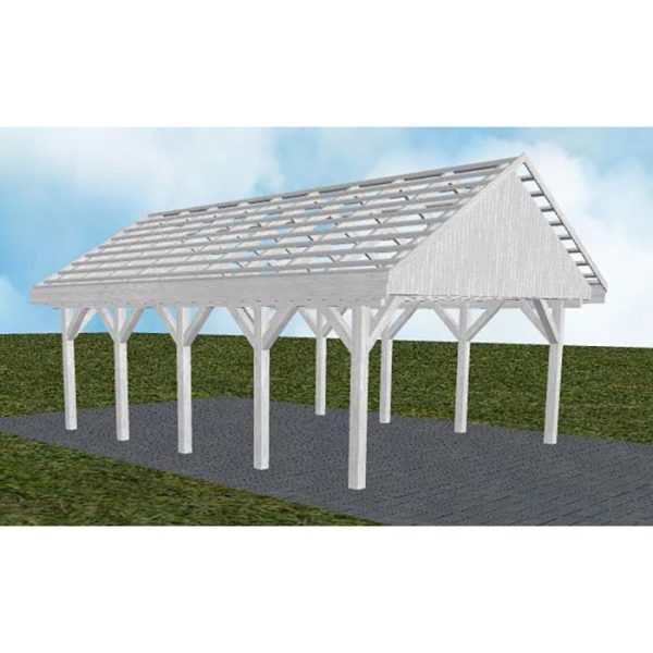 JODA Carport Minden MO Select Satteldach, ohne Rinne, ohne Pfannen