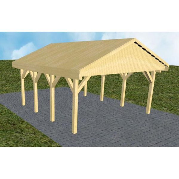 JODA Carport Walsrode KG Classic Satteldach, vorb.f. Gründach