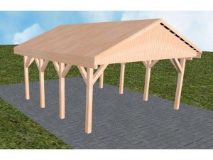 JODA Carport Walsrode KG Natur Satteldach, vorb.f. Gründach