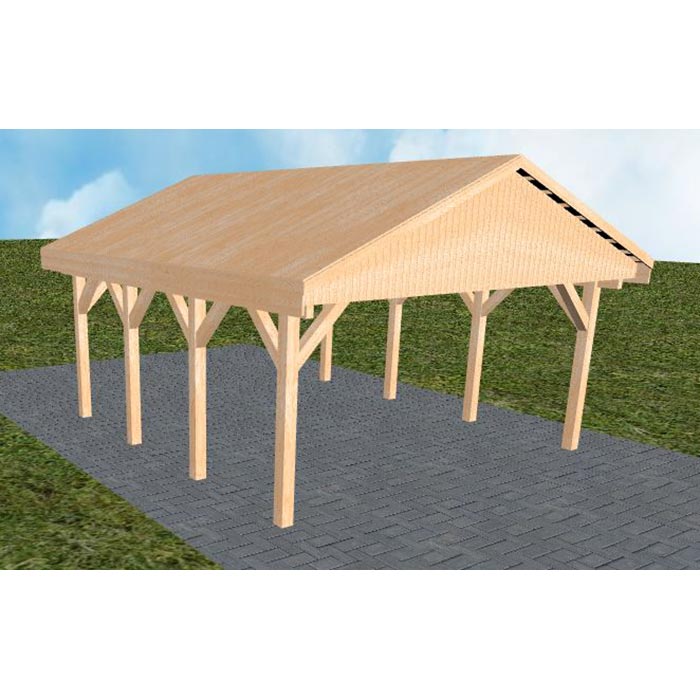 JODA Carport Walsrode KG Perfect Satteldach, vorb.f. Gründach