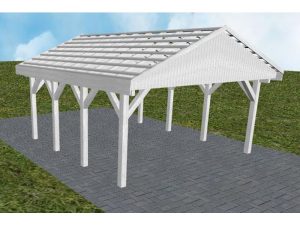 JODA Carport Walsrode KO Select Satteldach, ohne Rinne, ohne Pfannen