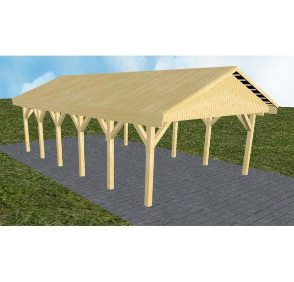 JODA Carport Walsrode LG Classic Satteldach, vorb.f. Gründach