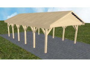 JODA Carport Walsrode LG Master Satteldach, vorb.f. Gründach