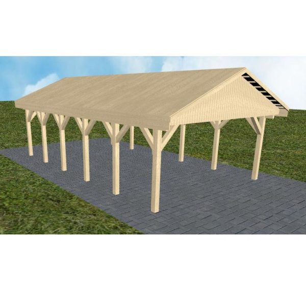 JODA Carport Walsrode LG Master Satteldach, vorb.f. Gründach