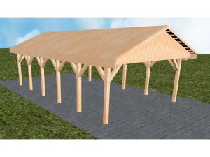 JODA Carport Walsrode LG Perfect Satteldach, vorb.f. Gründach