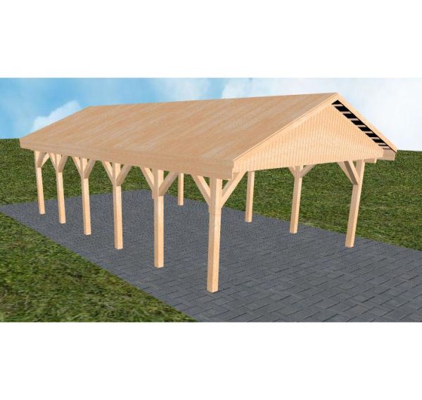JODA Carport Walsrode LG Perfect Satteldach, vorb.f. Gründach