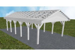 JODA Carport Walsrode LO Select Satteldach, ohne Rinne, ohne Pfannen