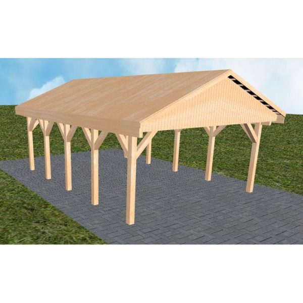 JODA Carport Walsrode MG Perfect Satteldach, vorb.f. Gründach