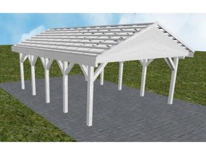 JODA Carport Walsrode MO Select Satteldach, ohne Rinne, ohne Pfannen