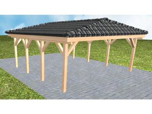 JODA Carport Keitum KD Perfect incl. Pfannen und Rinne