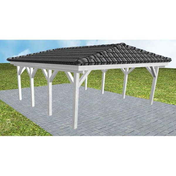 JODA Carport Keitum KD Select incl. Pfannen und Rinne