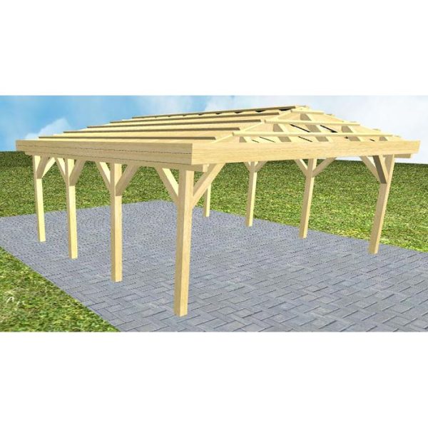 JODA Carport Keitum KO Classic ohne Rinne, ohne Pfannen