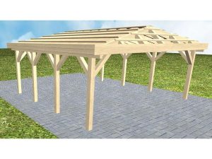 JODA Carport Keitum KO Master ohne Pfannen, ohne Rinne