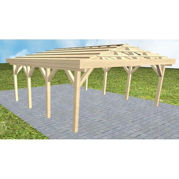 JODA Carport Keitum KO Master ohne Pfannen, ohne Rinne