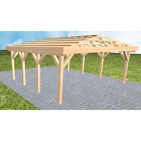 JODA Carport Keitum KO Perfect ohne Pfannen, ohne Rinne