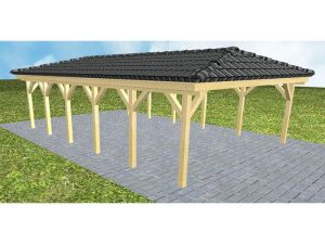 JODA Carport Keitum LD Classic incl. Pfannen und Rinne