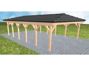 JODA Carport Keitum LD Perfect incl. Pfannen und Rinne