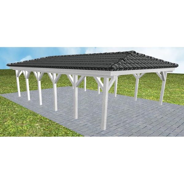 JODA Carport Keitum LD Select incl. Pfannen und Rinne