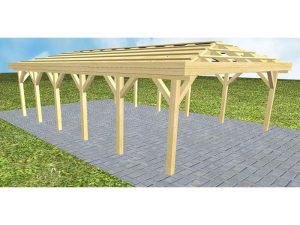 JODA Carport Keitum LO Classic ohne Rinne, ohne Pfannen