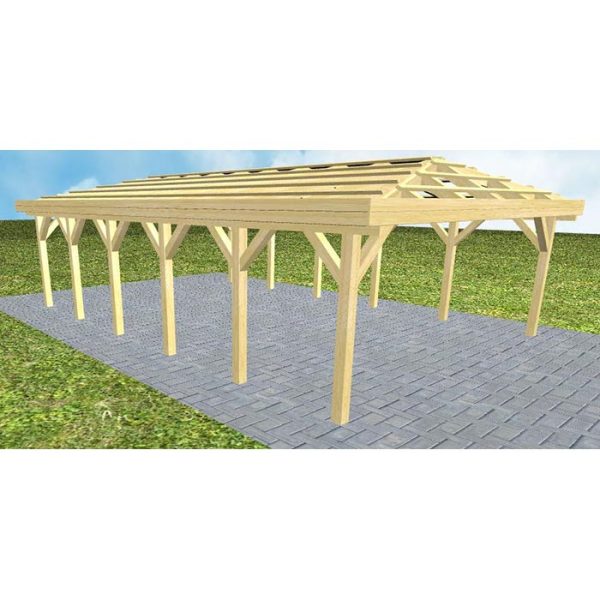 JODA Carport Keitum LO Classic ohne Rinne, ohne Pfannen
