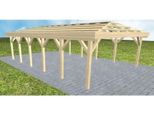 JODA Carport Keitum LO Master ohne Pfannen, ohne Rinne