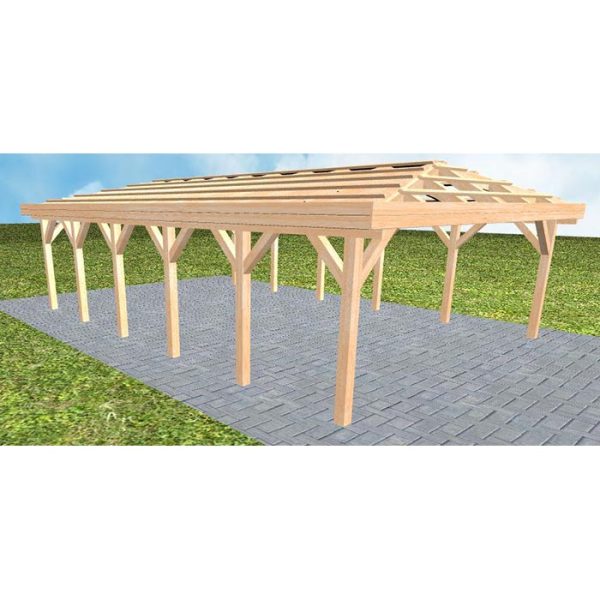 JODA Carport Keitum LO Perfect ohne Pfannen, ohne Rinne