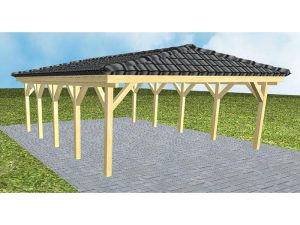 JODA Carport Keitum MD Classic incl. Pfannen und Rinne