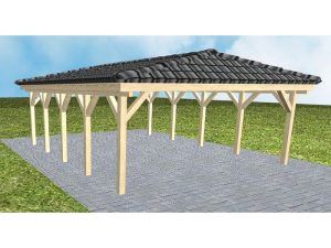 JODA Carport Keitum MD Master incl. Pfannen und Rinne