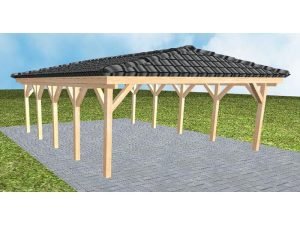 JODA Carport Keitum MD Perfect incl. Pfannen und Rinne