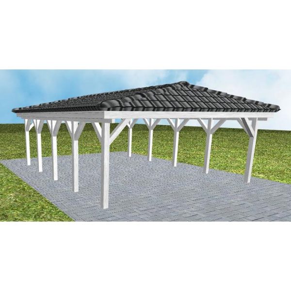 JODA Carport Keitum MD Select incl. Pfannen und Rinne