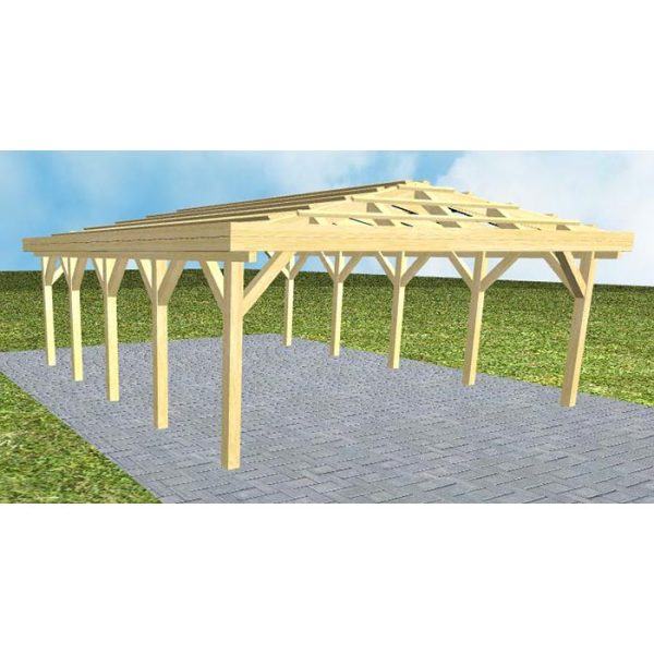 JODA Carport Keitum MO Classic ohne Rinne, ohne Pfannen