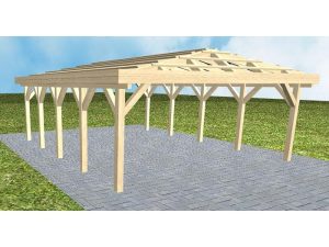 JODA Carport Keitum MO Master ohne Pfannen, ohne Rinne