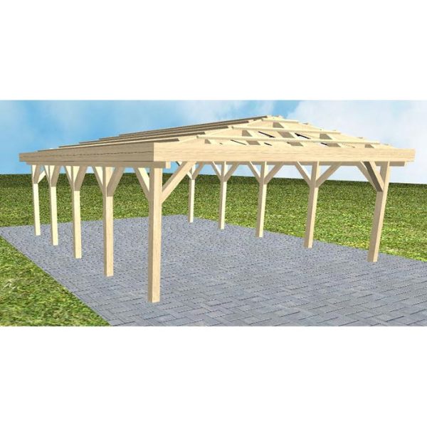 JODA Carport Keitum MO Master ohne Pfannen, ohne Rinne
