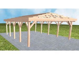 JODA Carport Keitum MO Natur ohne Pfannen, ohne Rinne