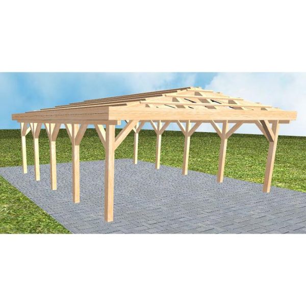 JODA Carport Keitum MO Perfect ohne Pfannen, ohne Rinne