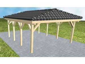 JODA Carport Kiel KD Master incl. Pfannen und Rinne