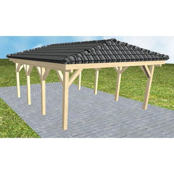 JODA Carport Kiel KD Master incl. Pfannen und Rinne