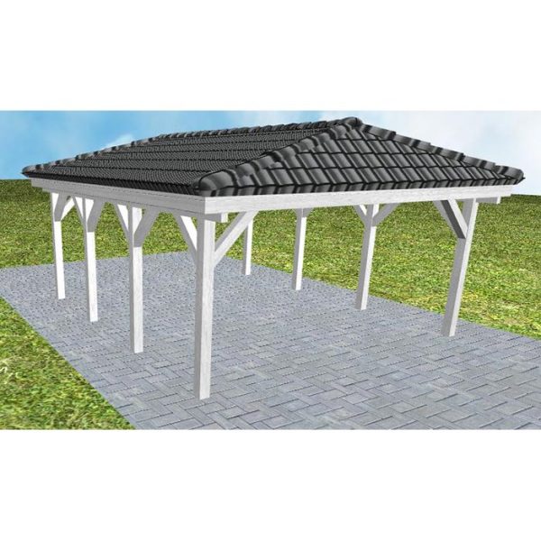 JODA Carport Kiel KD Select incl. Pfannen und Rinne