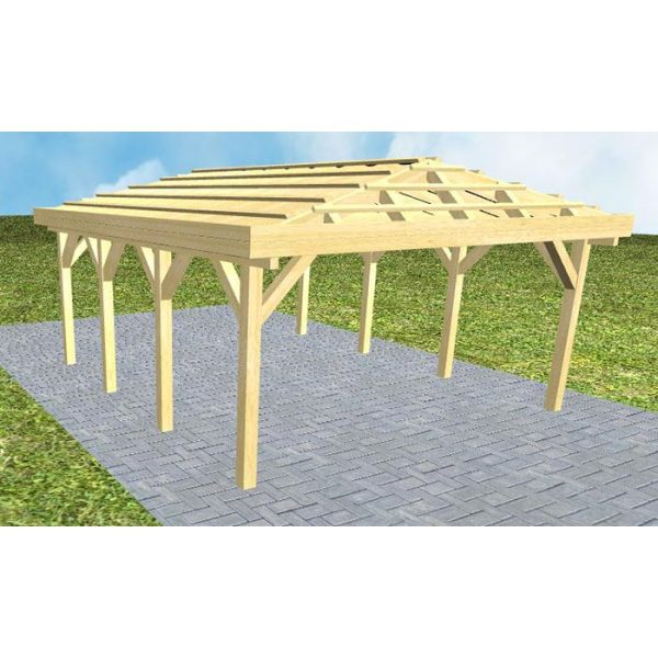 JODA Carport Kiel KO Classic ohne Rinne, ohne Pfannen