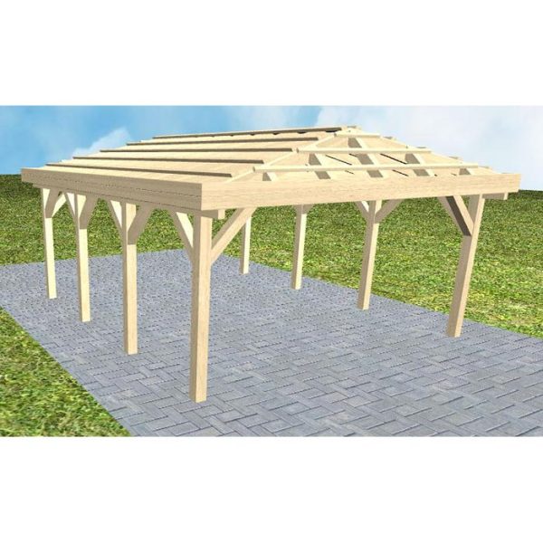 JODA Carport Kiel KO Master ohne Rinne, ohne Pfannen