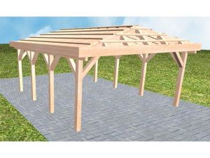 JODA Carport Kiel KO Natur ohne Rinne, ohne Pfannen