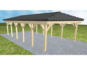 JODA Carport Kiel LD Master incl. Pfannen und Rinne